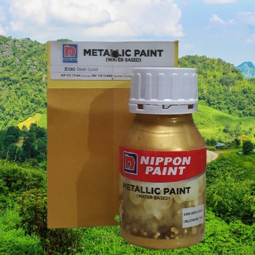 Jual NIPPON PAINT METALLIC PAINT WATER BASED 3100 REAL GOLD READY