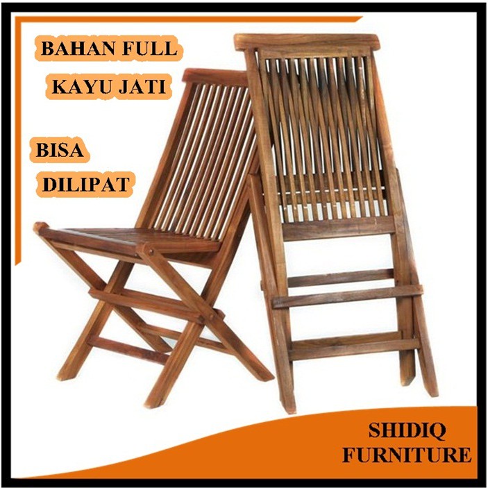 Jual KURSI LIPAT KAYU JATI KURSI LIPAT PORTABLE KURSI PANTAI LIPAT