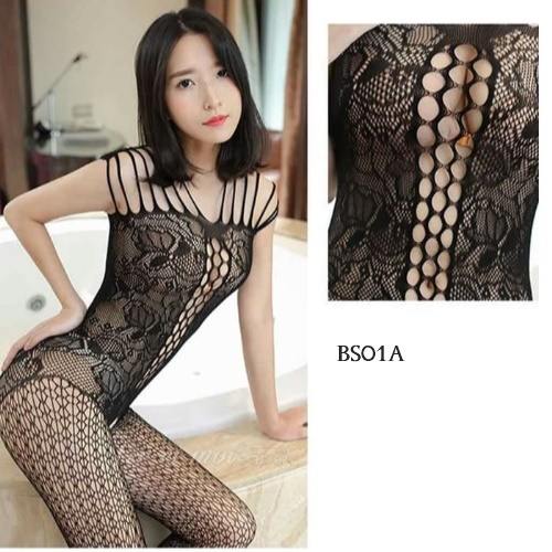 Jual Siap Kirim Body Stocking Sexy Lingerie Seksi Jaring Open Crotch