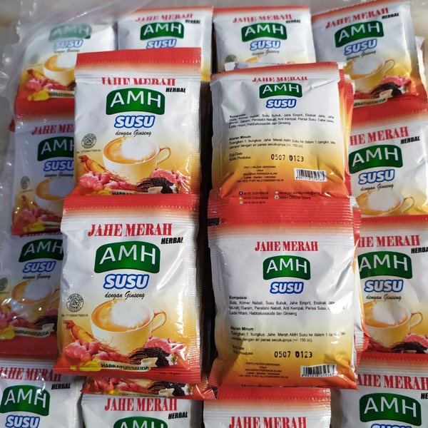 Jual AMH Susu Jahe Merah Herbal Susu Dengan Ginseng Dan Habbatussauda