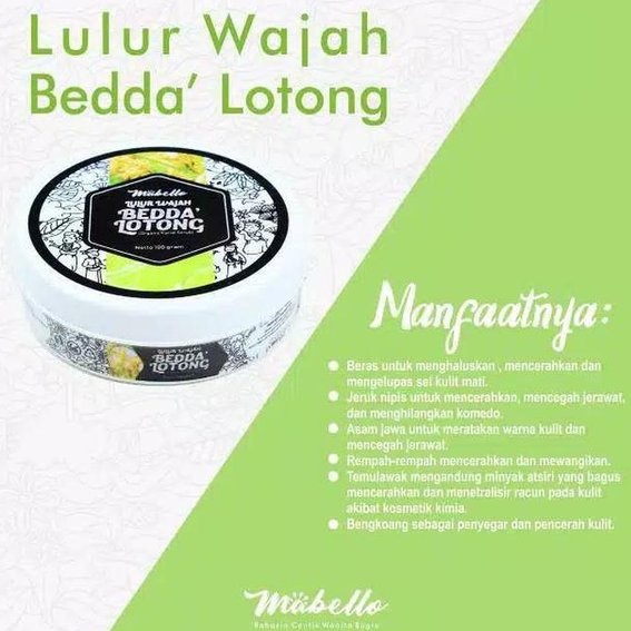 Jual 1Kg 16Pcs LULUR BEDDA LOTONG MABELLO ORIGINAL 100 GR BPOM