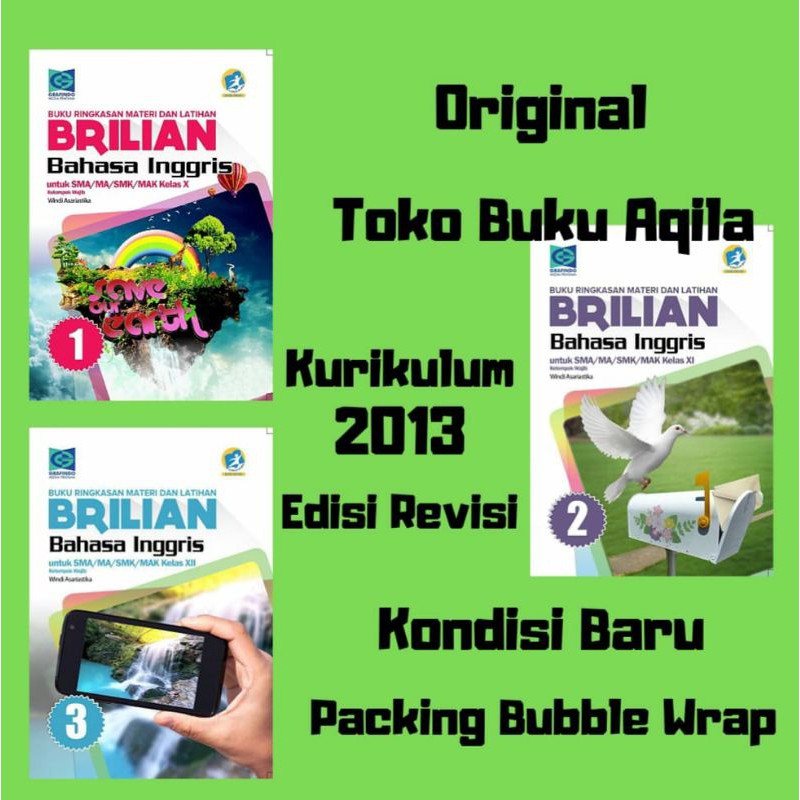 Jual Buku Brilian Bahasa Inggris Kelas X XI XII 1 2 3 SMA K13 Revisi