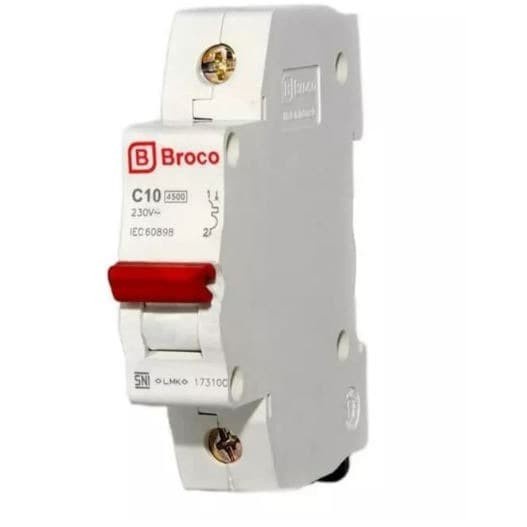 Jual DG445 MCB Broco 1 Phase 1P 10A 10 Ampere SNI Original Shopee