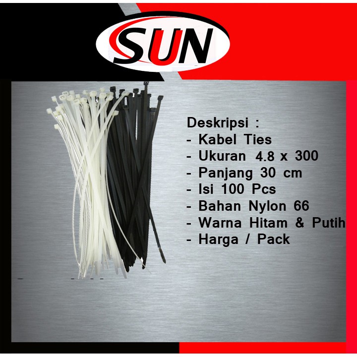 Jual Kabel Ties Tis 30 Cm 100 Pcs Cable Tie Tali Ikat Plastik Shopee