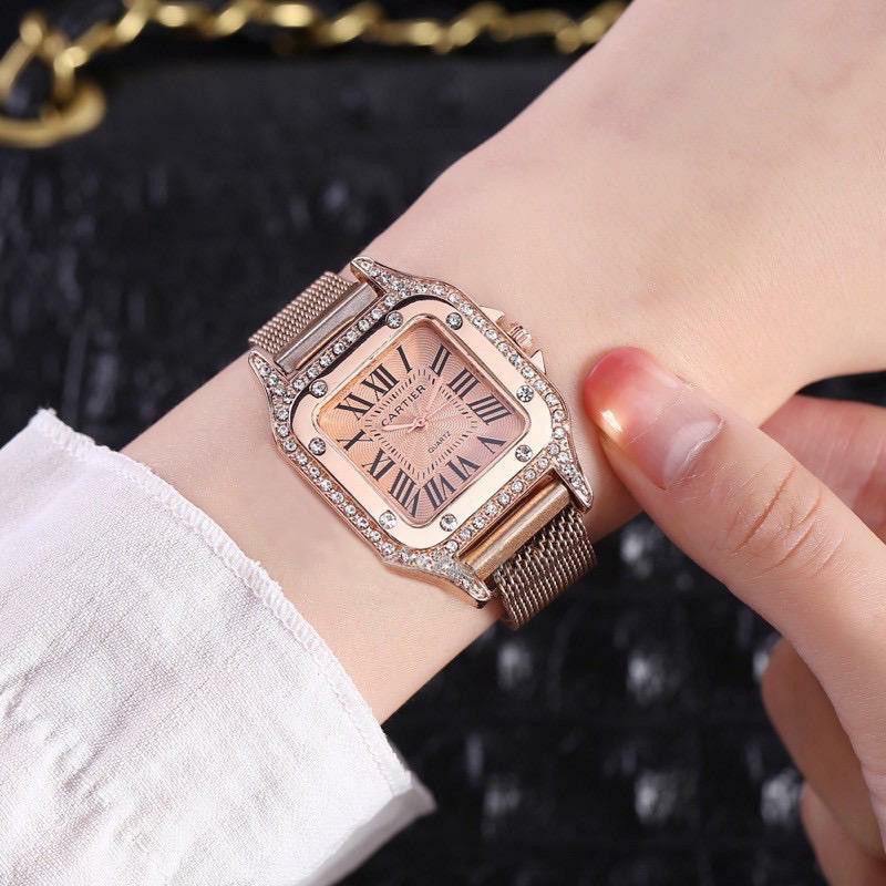 Jual NEW Jam Tangan Wanita Carter Fashion Kekinian Kotak Angka