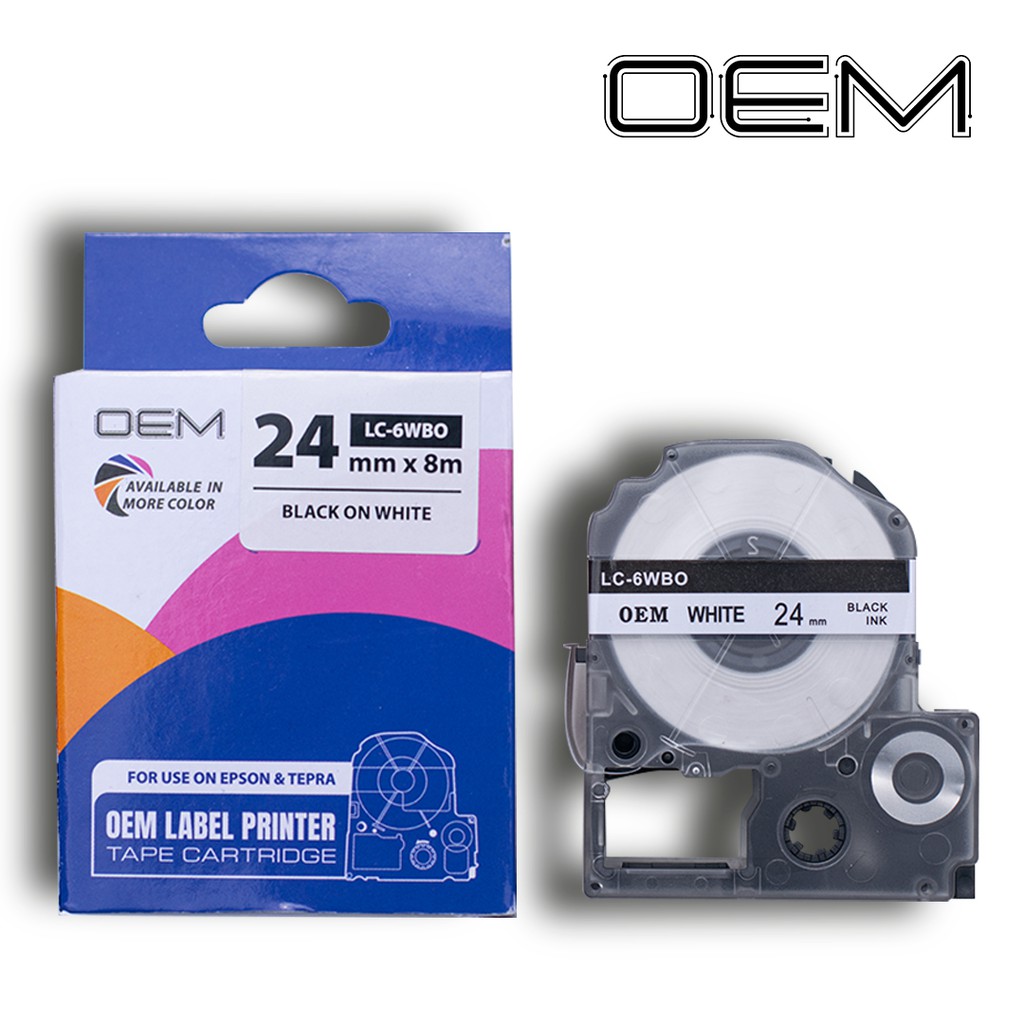 Jual Oem Label Tape Mm X M For Use On Epson Labelworks Shopee