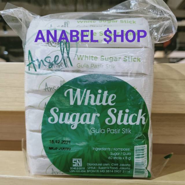 Jual Ansell White Sugar Stick Sachets Gula Putih Pasir Stik Sachet