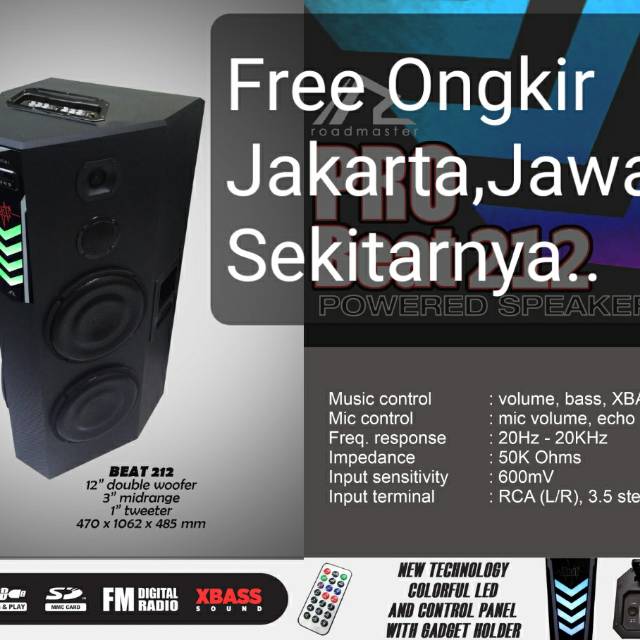 Jual Speaker Aktif Roadmaster Pro Beat 212 Shopee Indonesia