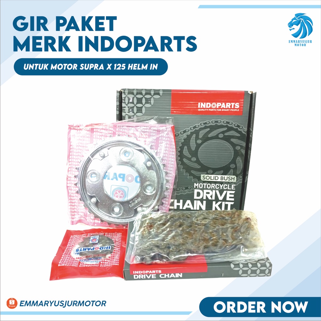 Jual GEAR RANTAI GIR SET GIR PAKET CHAINKIT SUPRA X 125 HELM IN FI