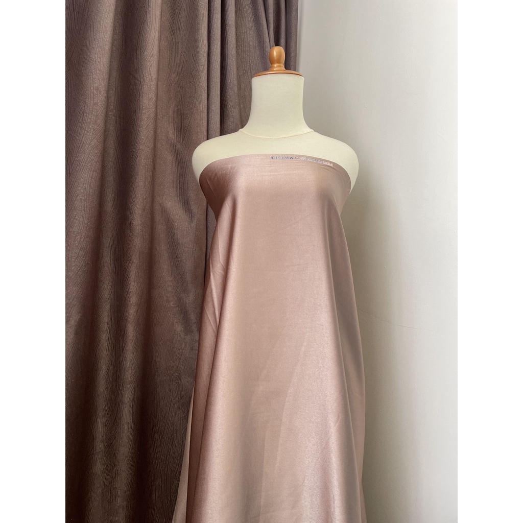 Jual Bahan Kain Satin Saten Silk Maxmara Lux Premium Super Mewah Warna