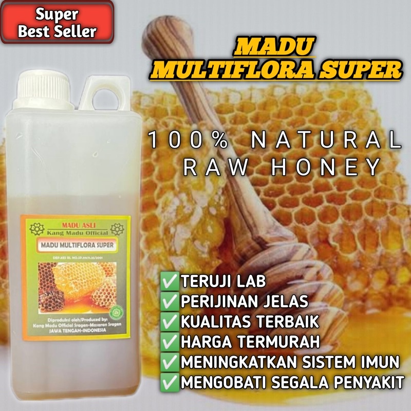 Jual Madu Asli Murni Multiflora Super Premium Alami Pure Natural