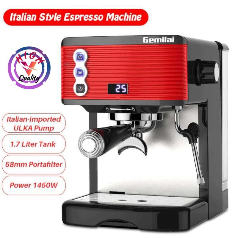 Jual Mesin Kopi Rumahan Gemilai Semi Automatic Espresso Bar Italian