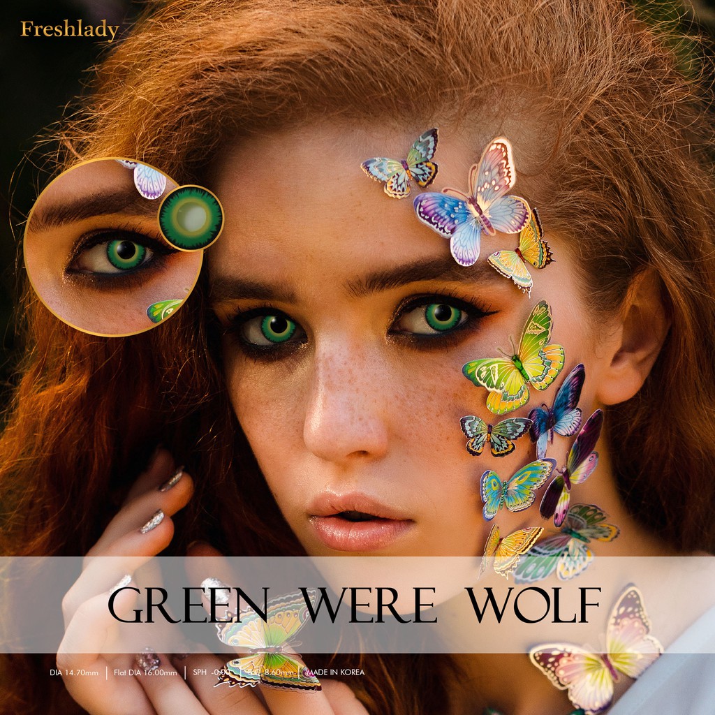 Jual Freshlady Softlens Crazy Lens Green Werewolf Cosplay Halloween