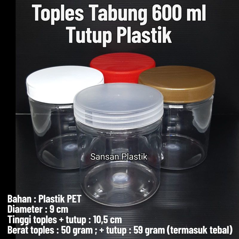 Jual Toples Tabung Ml Jar Cylinder Ml Toples Plastik Ml