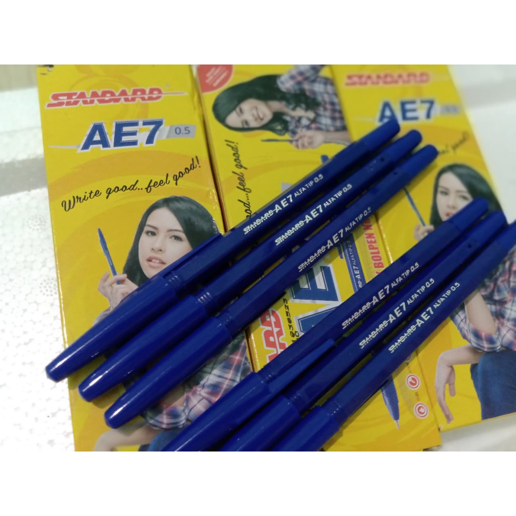 Jual Pulpen Bolpen Bolpoint Standard AE 7 AE7 ATK GROSIR MURAH