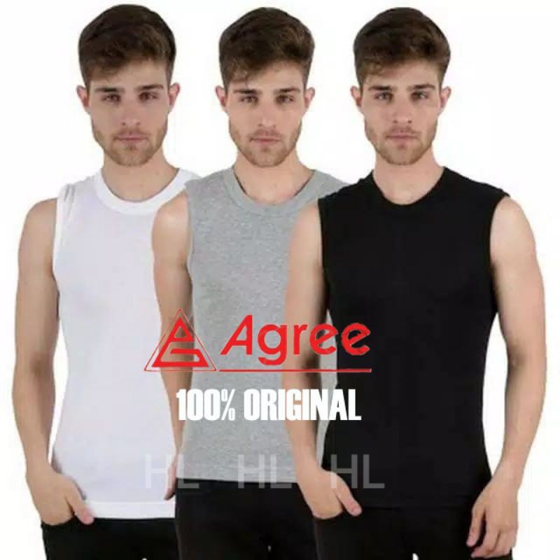 Jual Kaos Dalam Pria Agree Oblong Tanpa Lengan Tanktop Agree Shopee