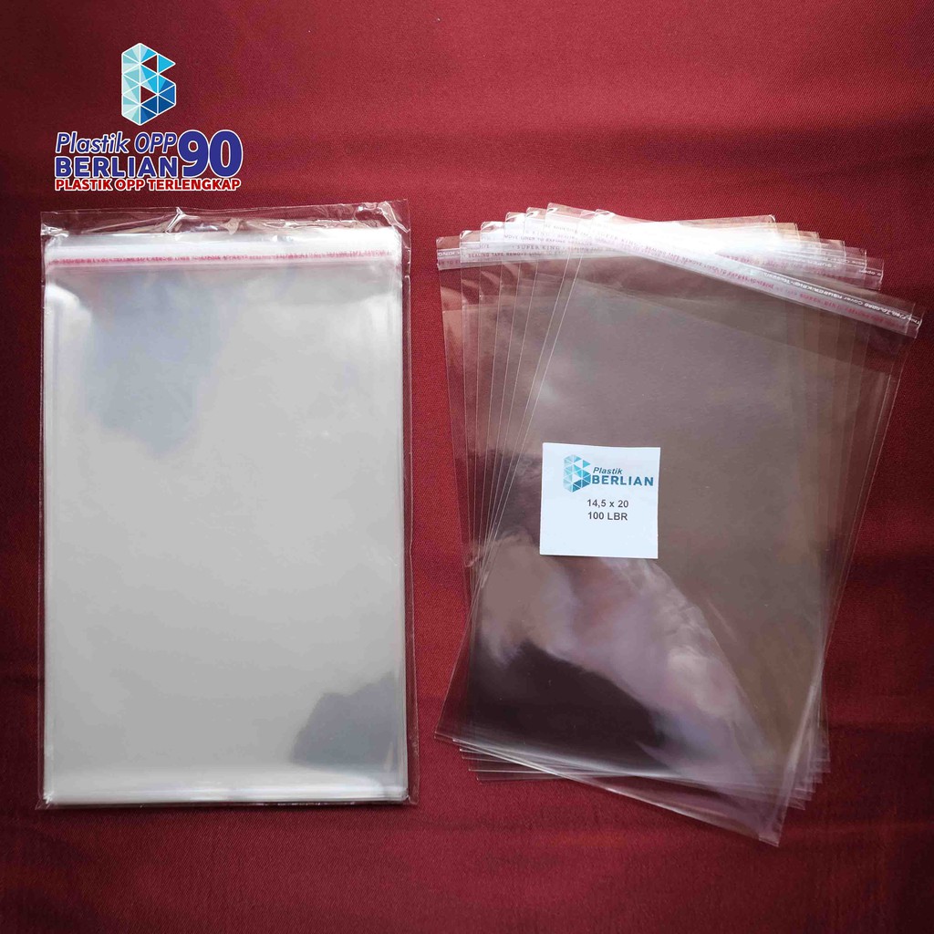 Jual 14 5X20 CM PLASTIK OPP SEAL LEM TEBAL 20 MIC ASLI PLASTIK