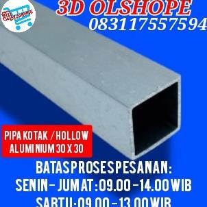 Jual Hollow Pipa Kotak Aluminium 30Mm X 30Mm X Tebal 2Mm X 600Mm