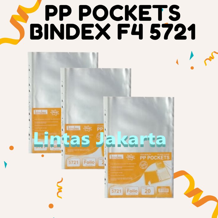 Jual PP Pocket Plastik Pocket Sheet Protector Uk Folio F4 Merk