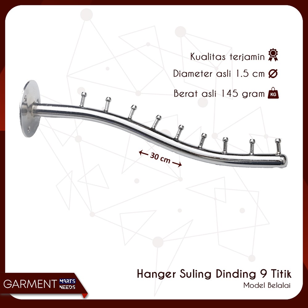 Jual Hanger Suling Titik Belalai Hanger Tempel Tembok Gantungan