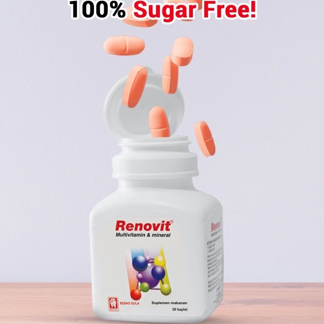 Jual Renovit Multivitamin Mineral Botol 30 Kandungan Lengkap Untuk