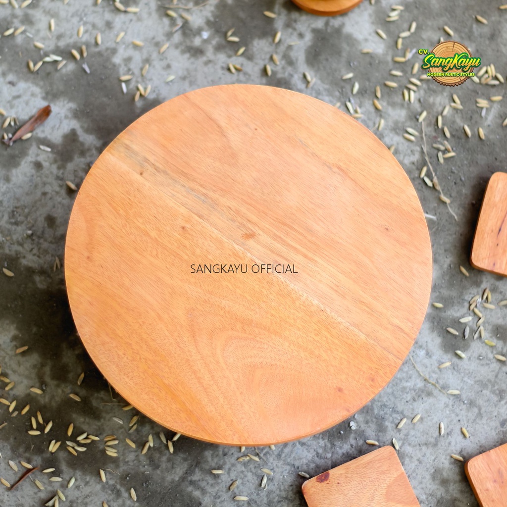 Jual Round Wood Talenan Kayu Bulat Cm Tatakan Nampan Kayu Bulat