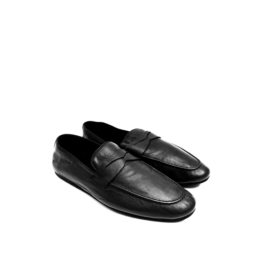 Jual Vitorio Black Sepatu Kulit Pria Slip On Loafer By Mario Minardi