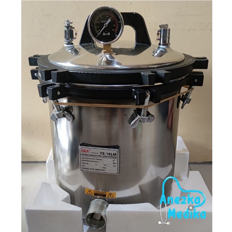 Jual Portable Pressure Steam Sterilizer GEA Autoclave Non Timer YX