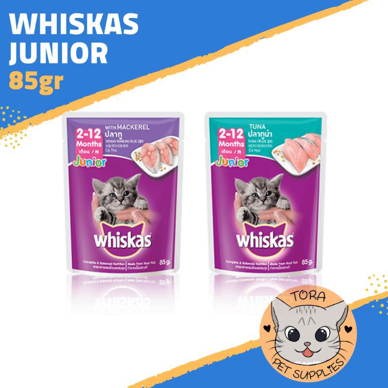 Jual Whiskas Sachet Pouch 85gr Junior Makanan Kucing Basah Shopee