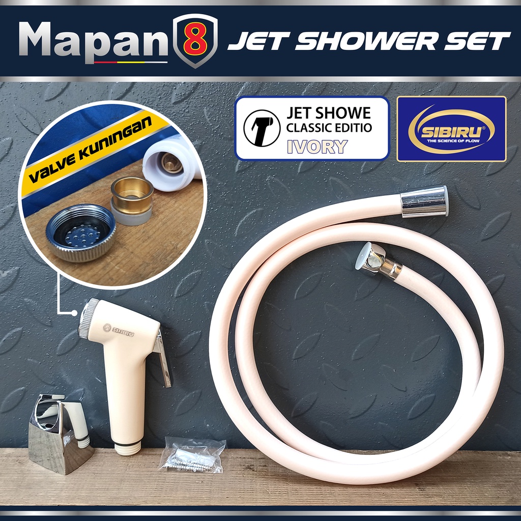 Jual Jet Shower Set Bidet Head Cebok Semprotan Toilet Closet Wc Ivory