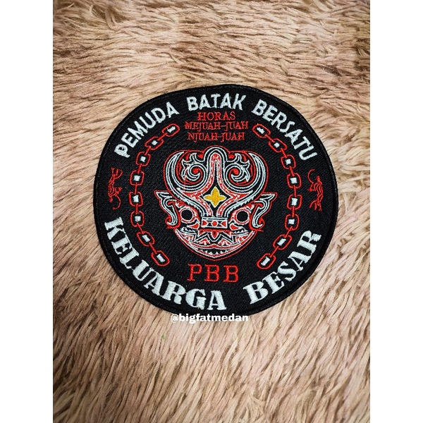 Jual Patch Logo Bordir Logo Emblem Pemuda Batak Bersatu Pbb Ukuran