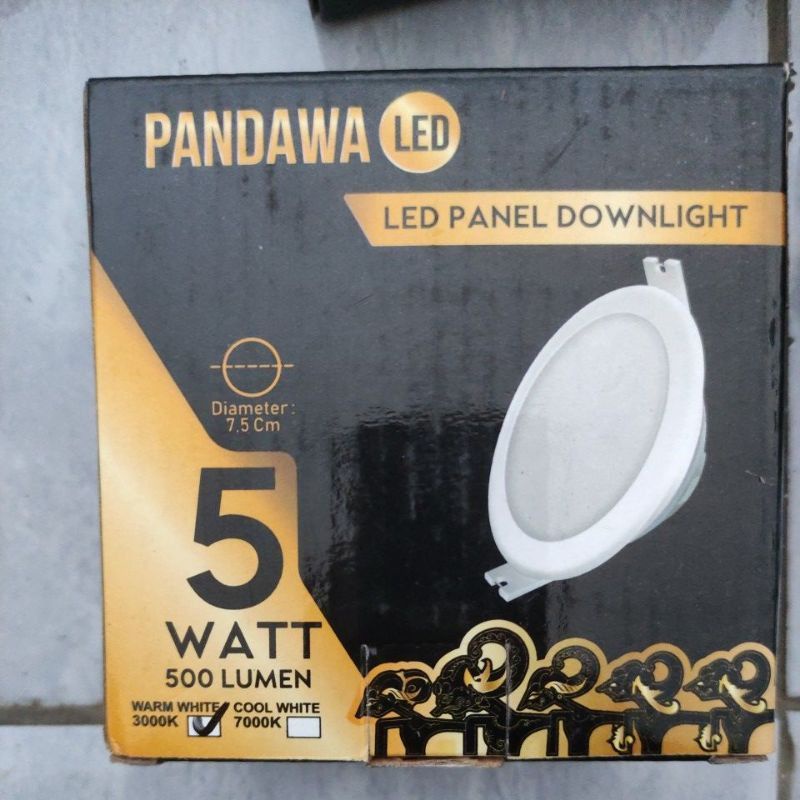 Jual Lampu Downlight Led Pandawa 5 Watt Shopee Indonesia