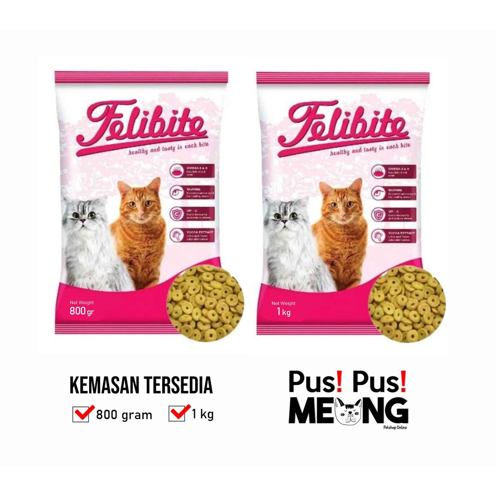 Jual Makanan Kucing Felibite CAT FOOD REPACK 800gram 1kg Shopee