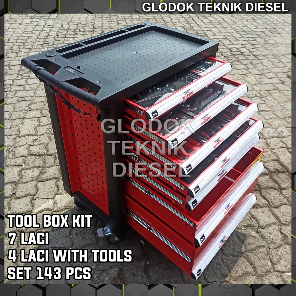 Jual Tool Box Trolley Kabinet Tool Kit Set Laci Drawer Susun