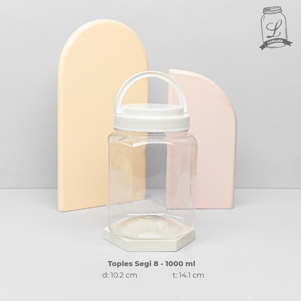 Jual Toples Segi 8 1 Liter Tebal Premium Toples Plastik Kotak Ikan