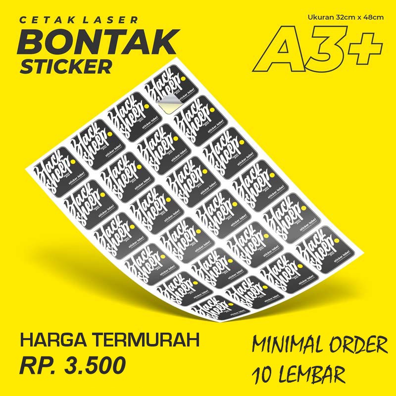 Jual Cetak Stiker Bontax A Shopee Indonesia