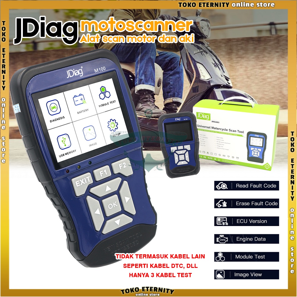 Jual JDiag M100 Scanner Scanner OBD2 Motor Injeksi Diagnostik Jdiag