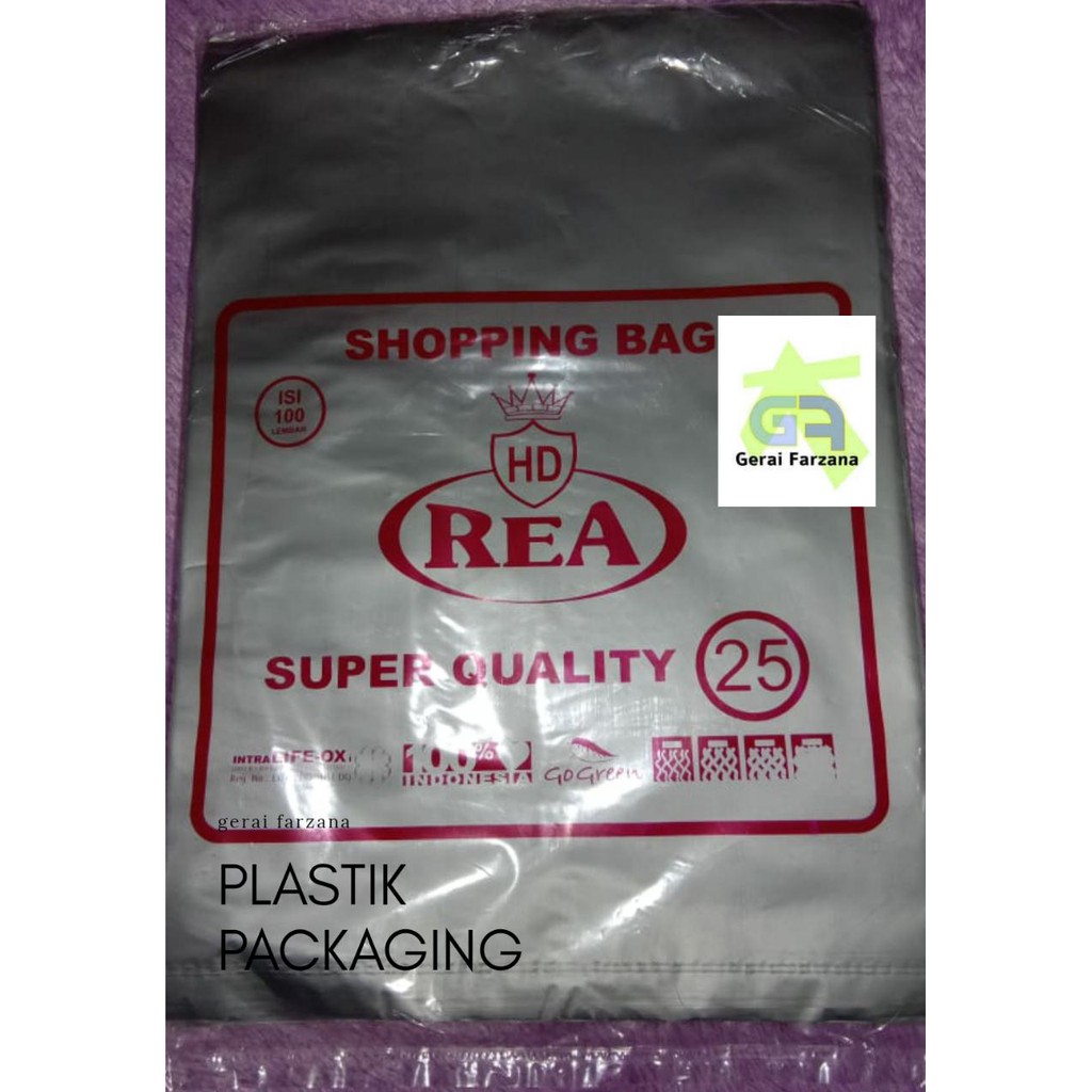 Jual Plastik Packing Ukuran 25 X 35 Cm HD Tanpa Plong Polos Merk REA