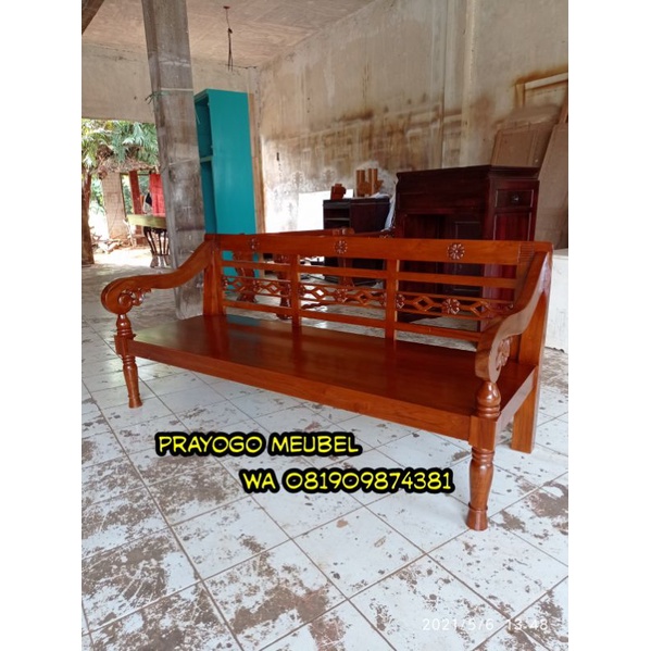 Jual Kursi Risban Kayu Jati Antik Vintage Kuno Repro Bangku Jawa