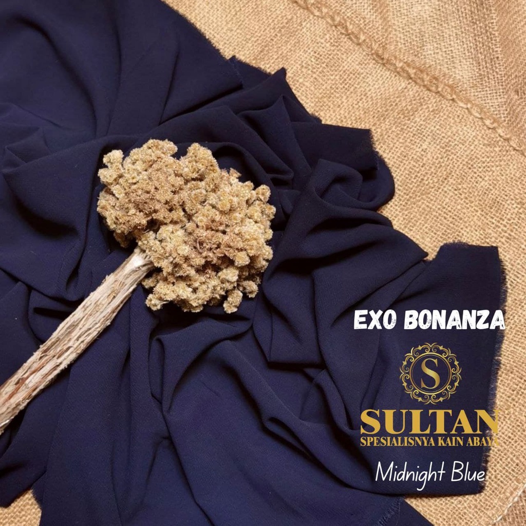 Jual Kain Abaya Merk Sultan Exo Bonanza Warna Formal Black Dan Warna