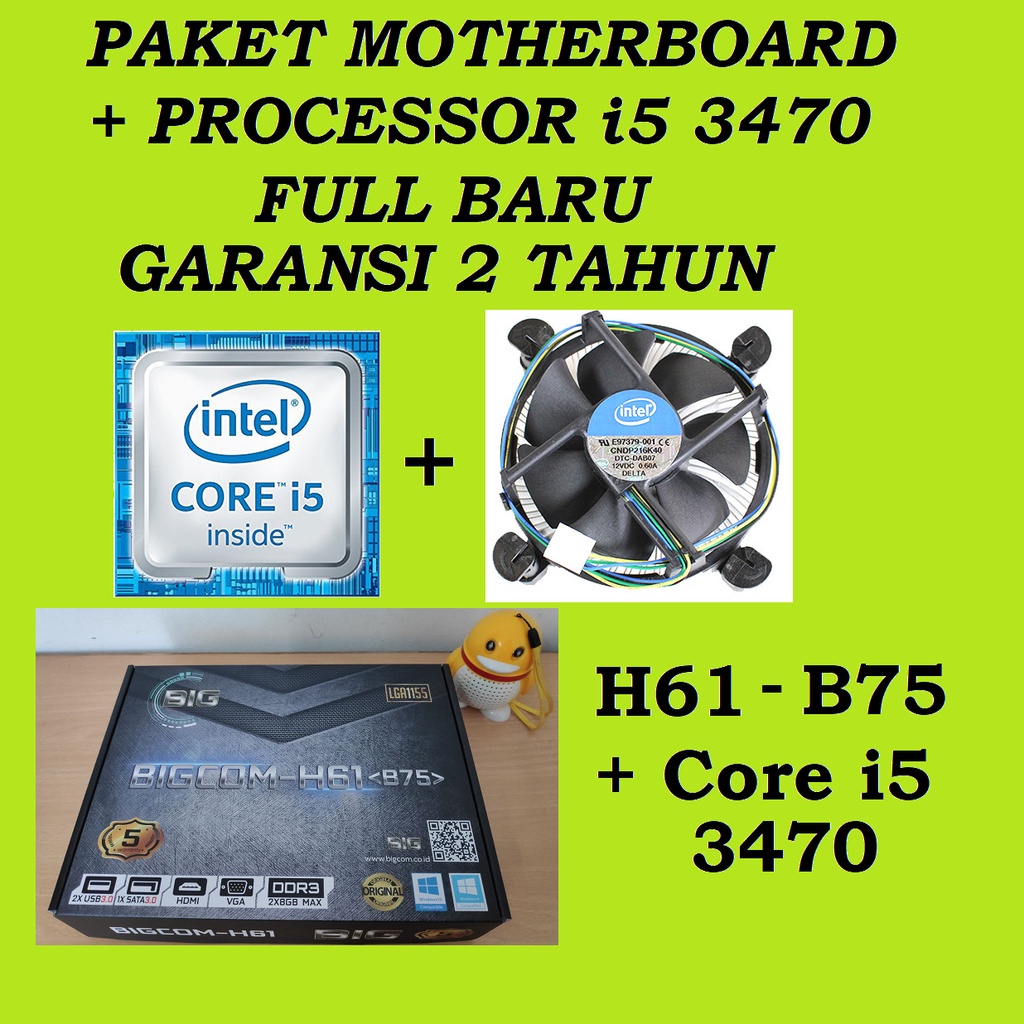 Jual Paket Motherboard H B Processor Core I Garansi