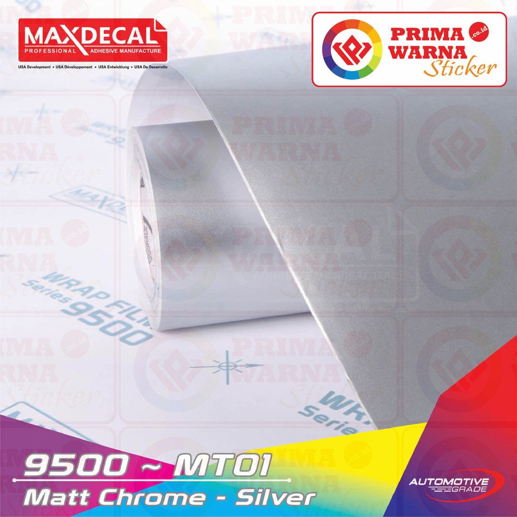 Jual Maxdecal 9500 MT01 Matte Chrome Silver Wrap Series Sticker