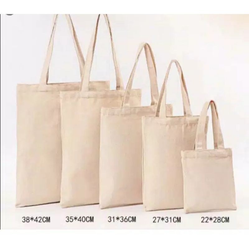 Jual Totebag Blacu Premium Blacu Polos Kanvas Hitam Tebal Lembut