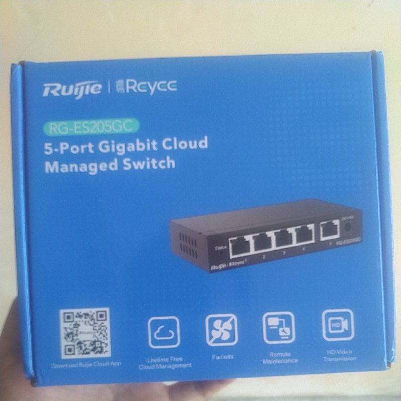 Jual Switch Ruijie RG ES205GC 5 Port Gigabit Cloud Managed Non POE