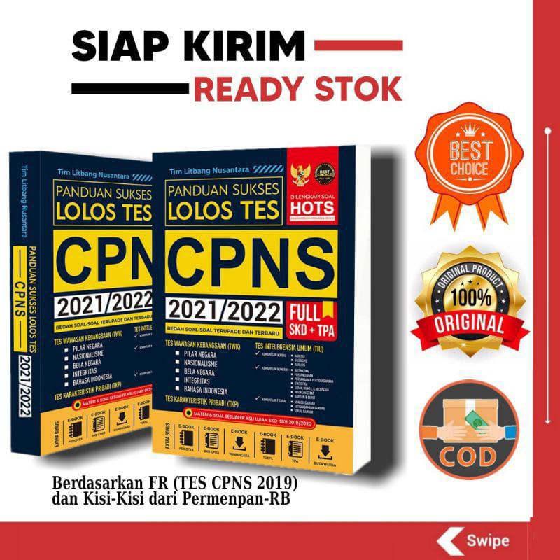 Jual BUKU CPNS PANDUAN SUKSES LOLOS TES CPNS 2021 2022 Shopee Indonesia