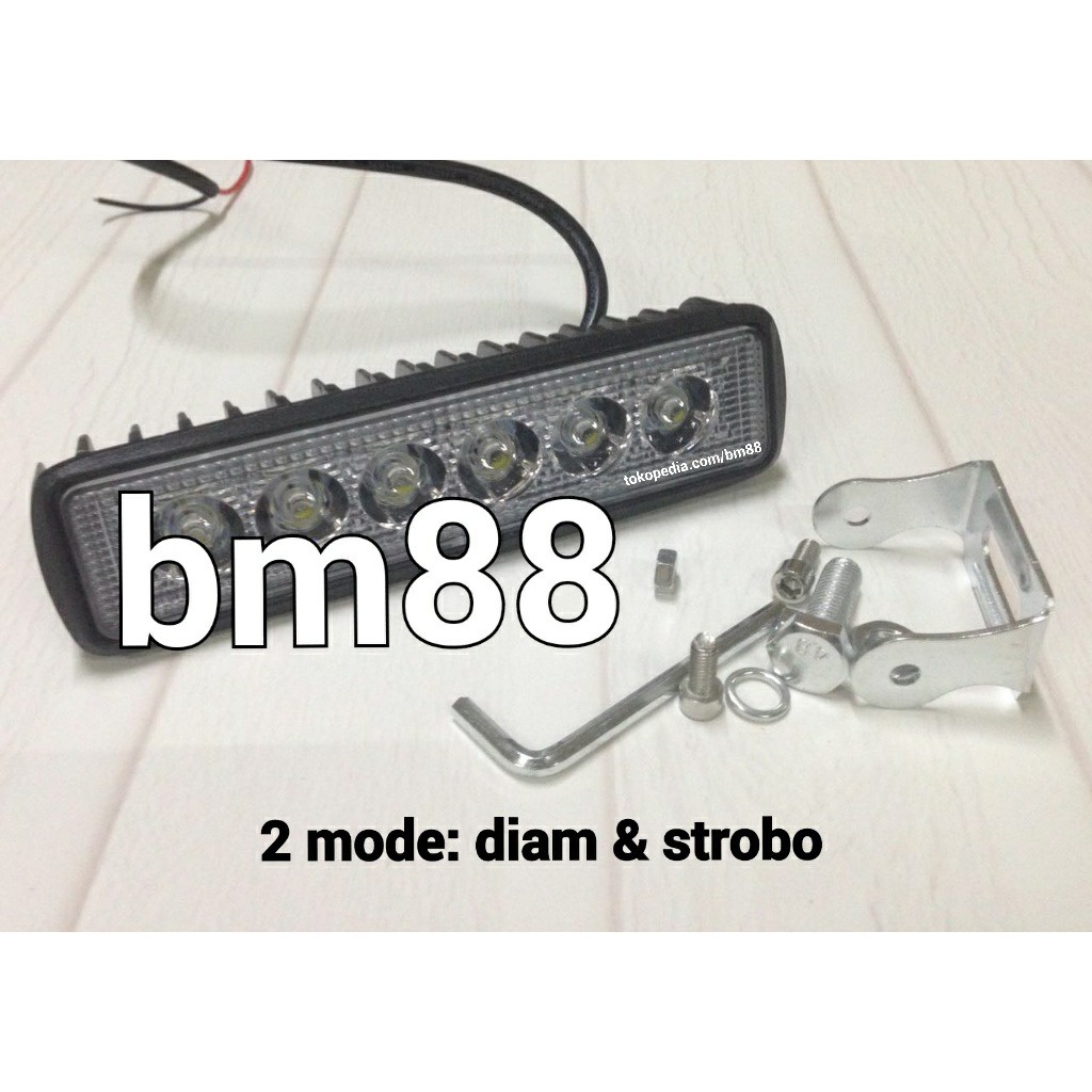 Jual Lampu Sorot Tembak 6 Mata 3 Kabel 2 Mode Led Bar Shopee Indonesia