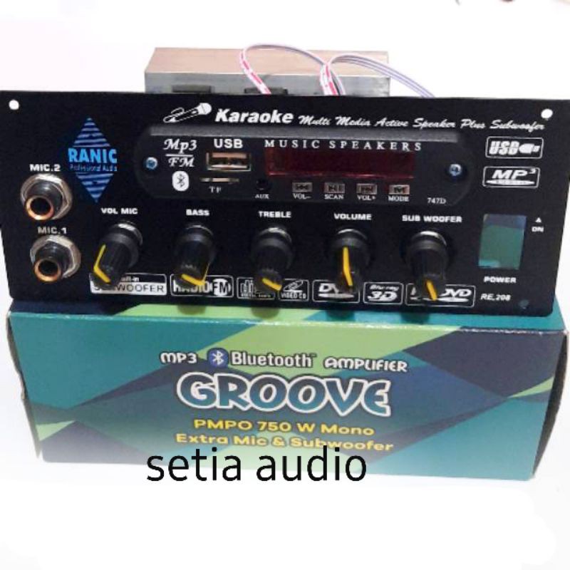 Jual Kit Power Amplifier Aktif Speaker Mono Mic Subwofer Plus Mp