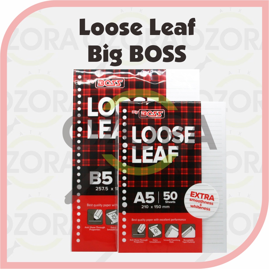 Jual Kertas Refill Isi File Binder Loose Leaf Big Boss Garis Shopee