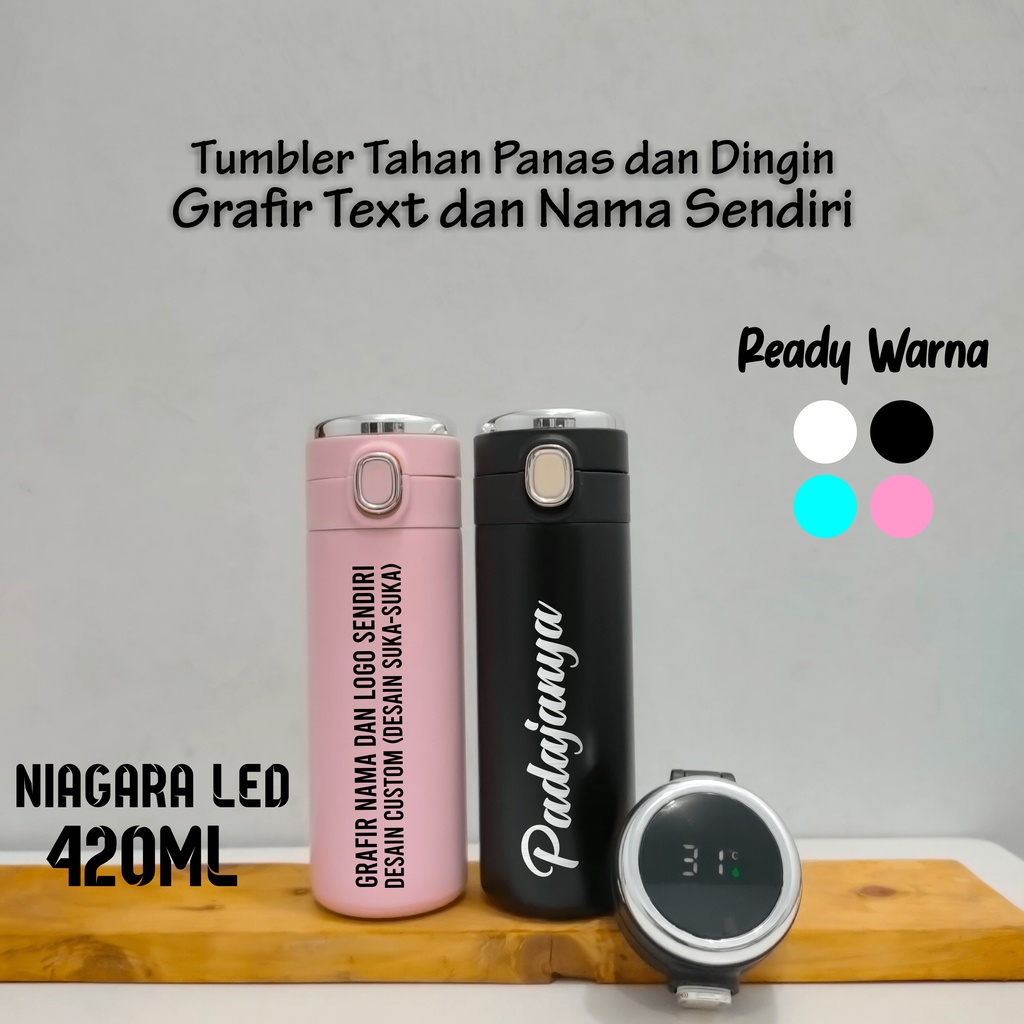 Jual Tumbler Niagara Smart Custom Desain Grafir Nama Dan Logo Sendiri