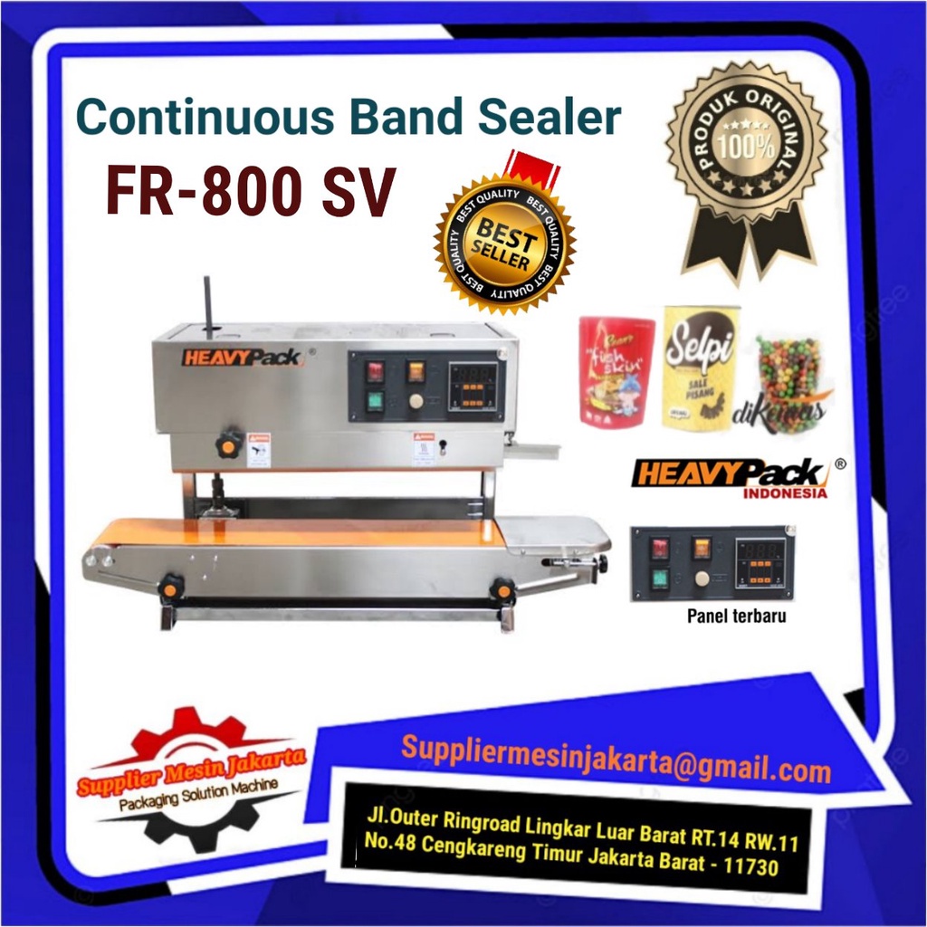 Jual Mesin Continuous Band Sealer Mesi Perekat Plastik Fr Sv